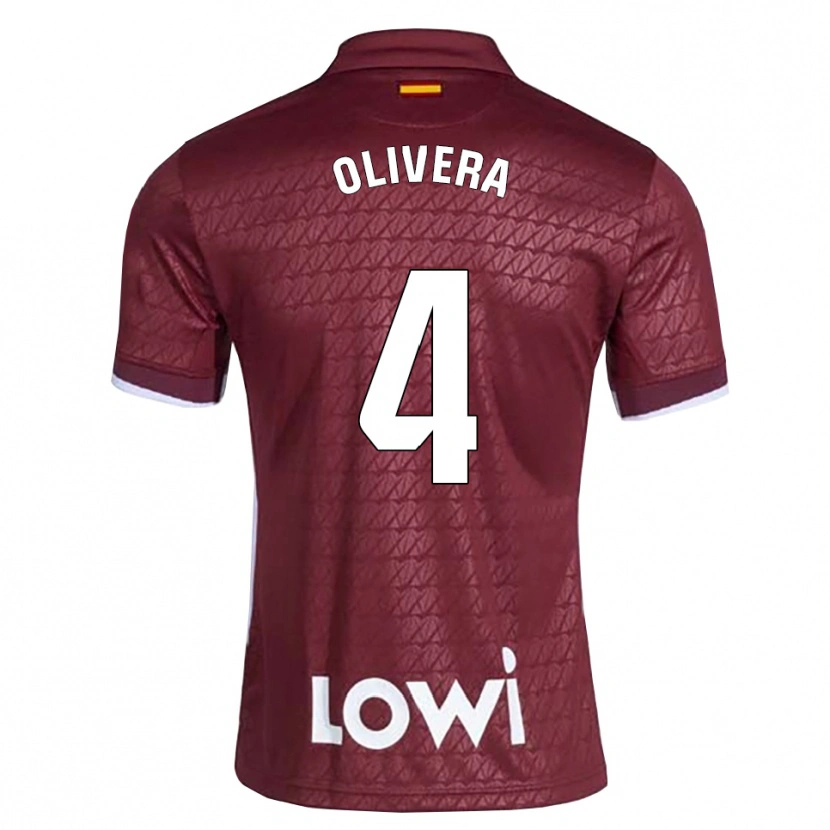 Danxen Kid Ian Olivera #4 Dark Red White Away Jersey 2026/27 T-Shirt