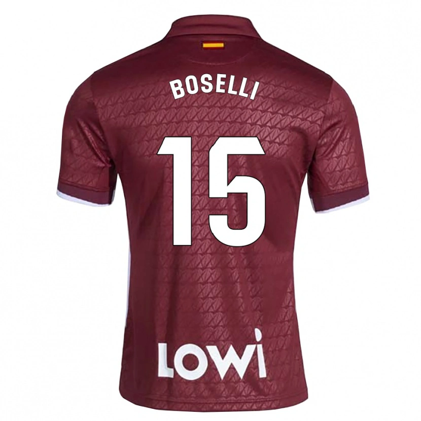 Danxen Kid Sebastián Boselli #15 Dark Red White Away Jersey 2026/27 T-Shirt