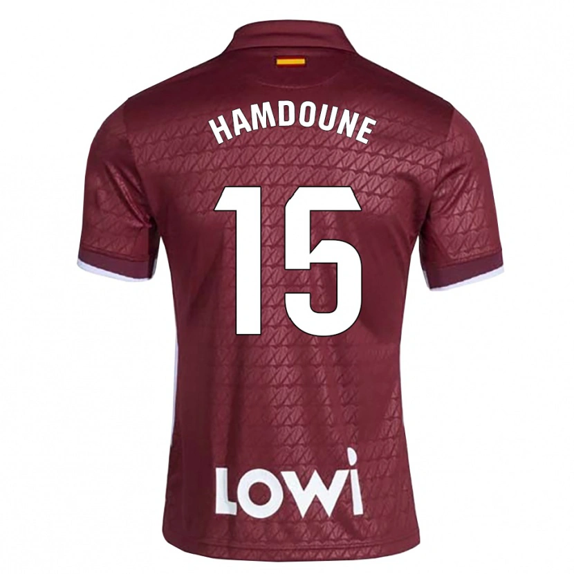 Danxen Kid Mohamed Hamdoune #15 Dark Red White Away Jersey 2026/27 T-Shirt