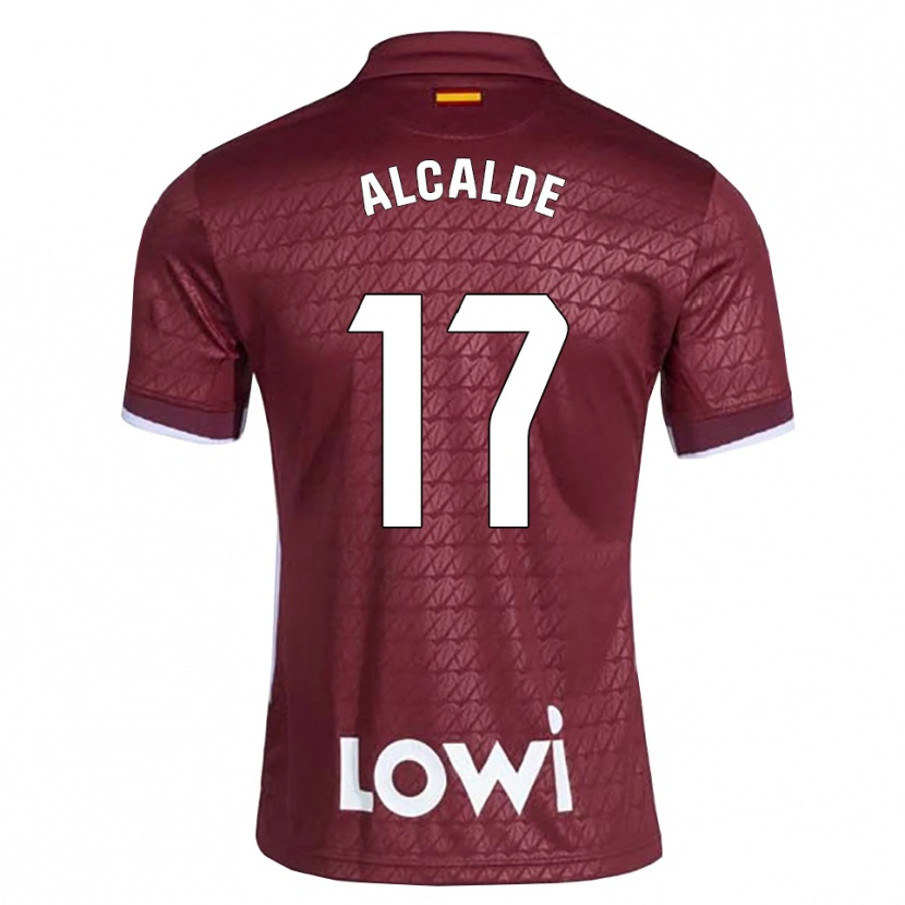 Danxen Kid Jacobo Alcalde #17 Dark Red White Away Jersey 2026/27 T-Shirt