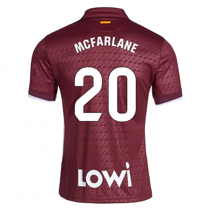 Danxen Kid Ayden Mcfarlane #20 Dark Red White Away Jersey 2026/27 T-Shirt