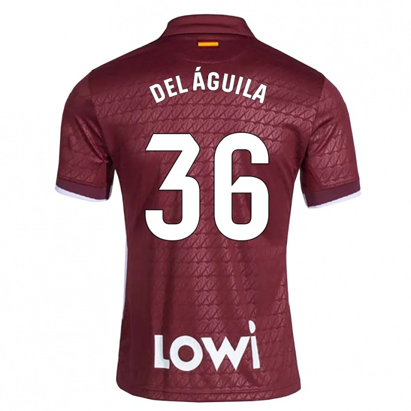 Danxen Kid Ángel Del Águila #36 Dark Red White Away Jersey 2026/27 T-Shirt