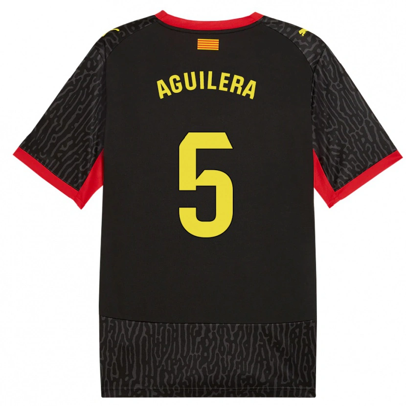 Danxen Kid Oriol Aguilera #5 Black Yellow Red Away Jersey 2026/27 T-Shirt