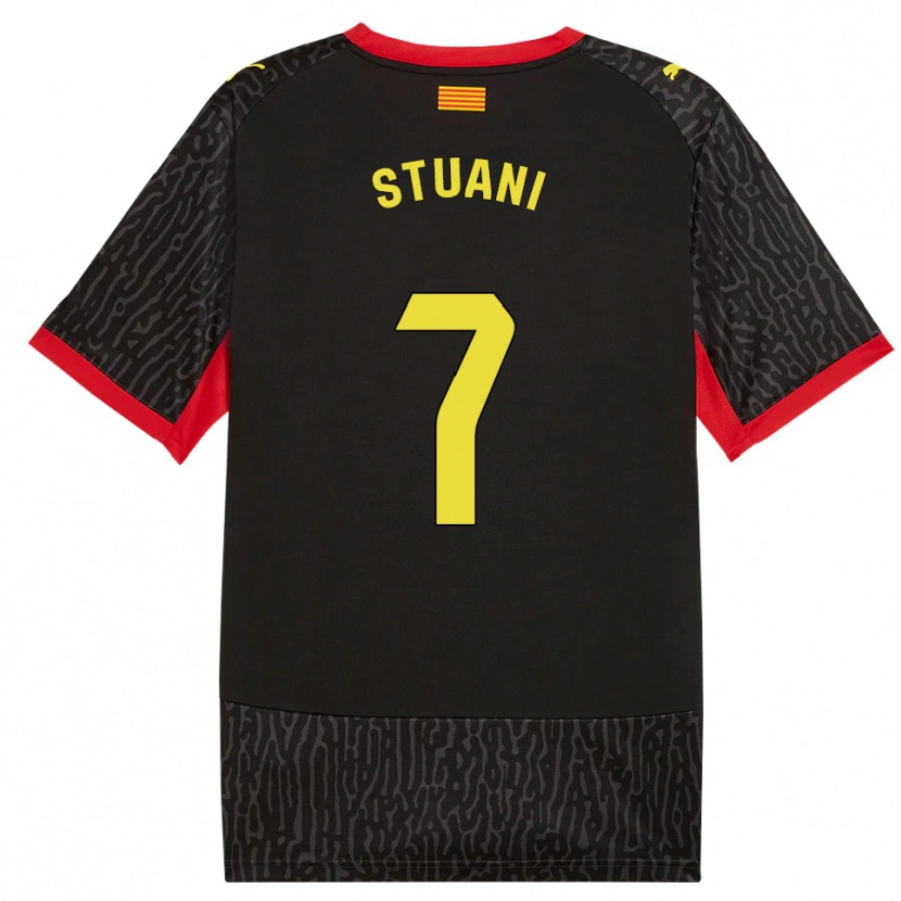 Danxen Kid Cristhian Stuani #7 Black Yellow Red Away Jersey 2026/27 T-Shirt