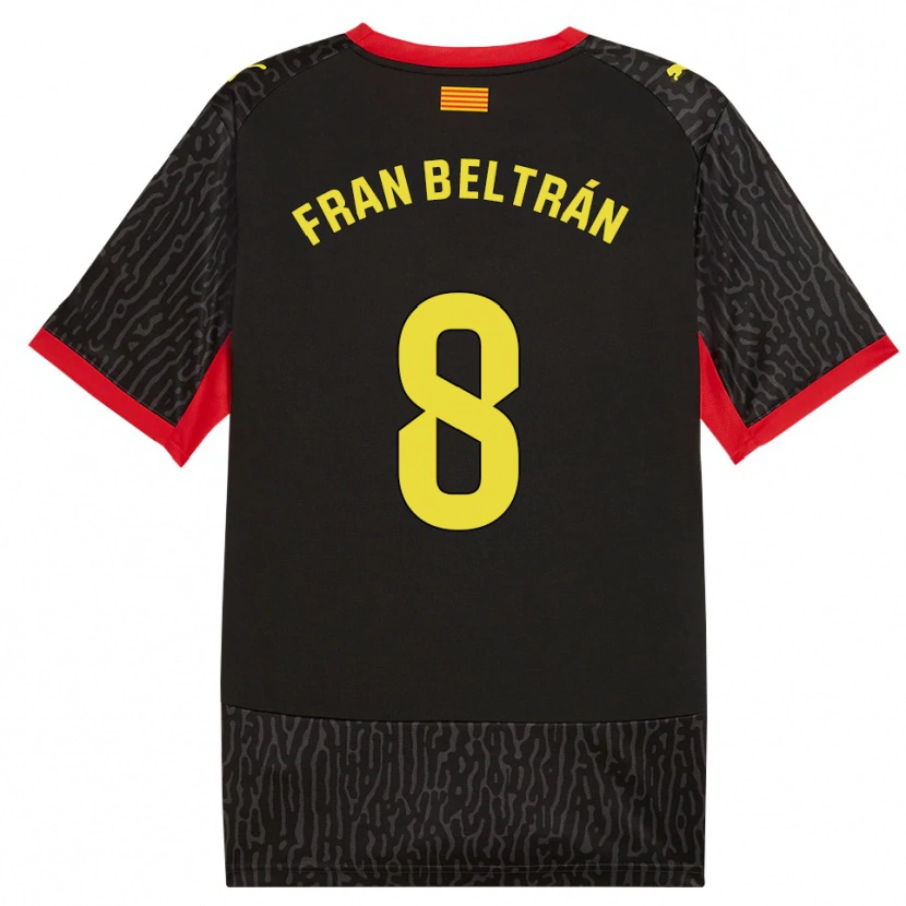 Danxen Kid Fran Beltrán #8 Black Yellow Red Away Jersey 2026/27 T-Shirt