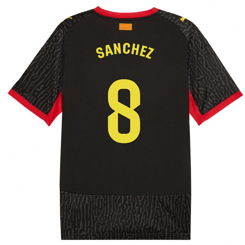 Danxen Kid Miguel Ángel Sánchez #8 Black Yellow Red Away Jersey 2026/27 T-Shirt