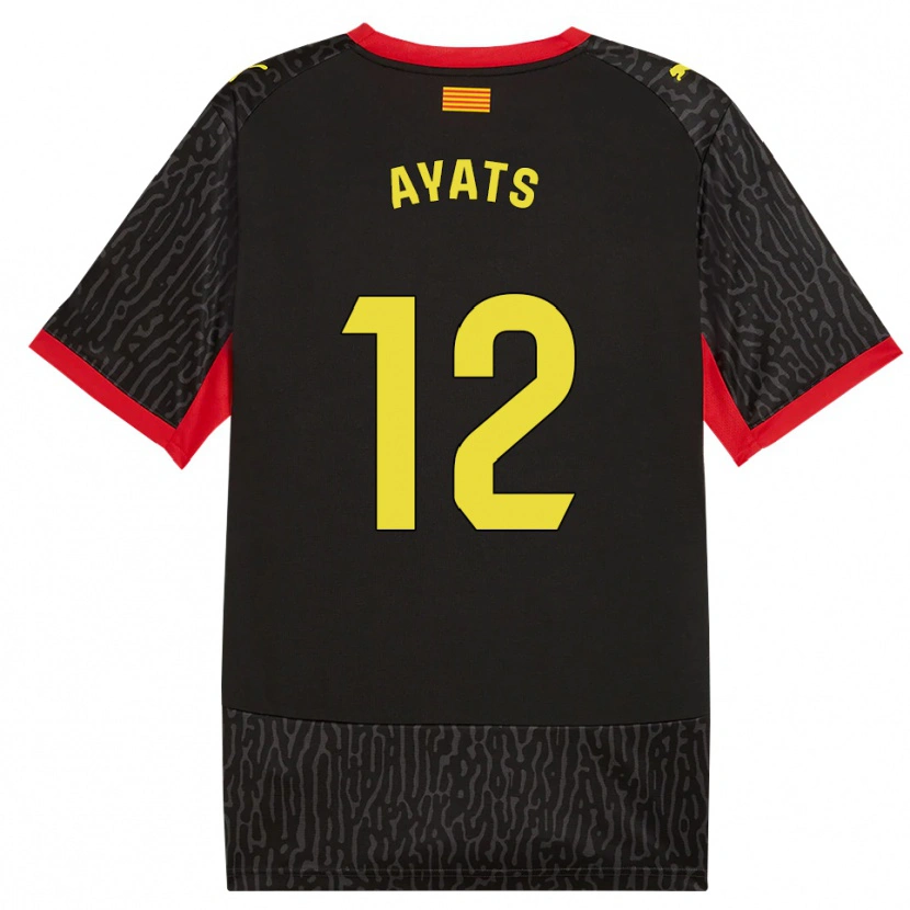 Danxen Kid Mònica Ayats #12 Black Yellow Red Away Jersey 2026/27 T-Shirt