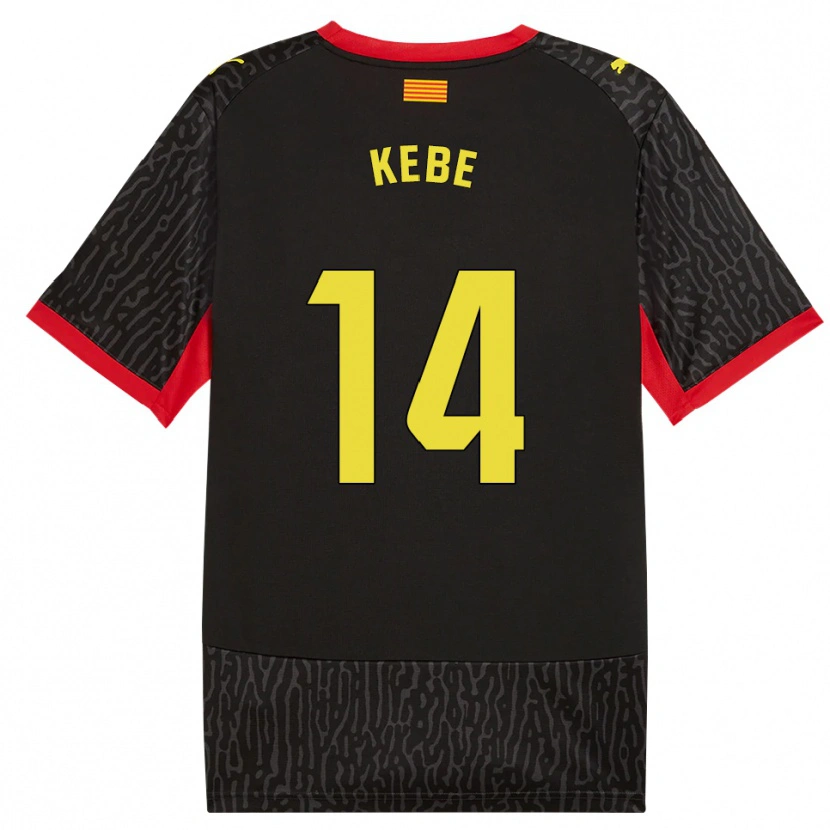Danxen Kid Moussa Kébé #14 Black Yellow Red Away Jersey 2026/27 T-Shirt