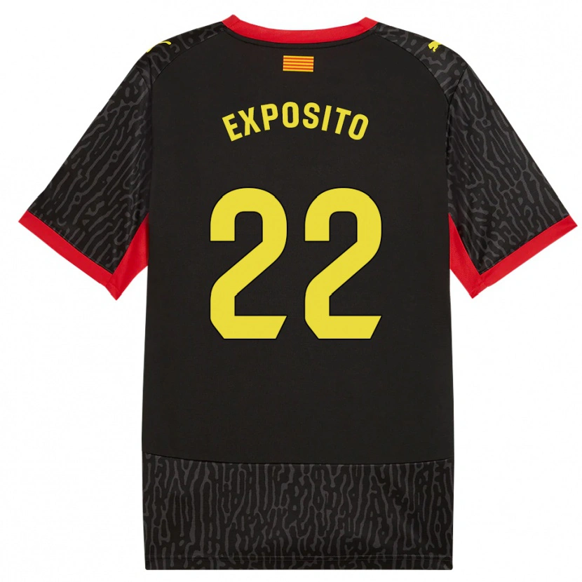 Danxen Kid Samu Exposito #22 Black Yellow Red Away Jersey 2026/27 T-Shirt