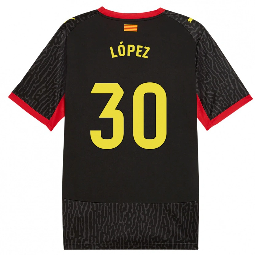 Danxen Kid Pau López #30 Black Yellow Red Away Jersey 2026/27 T-Shirt