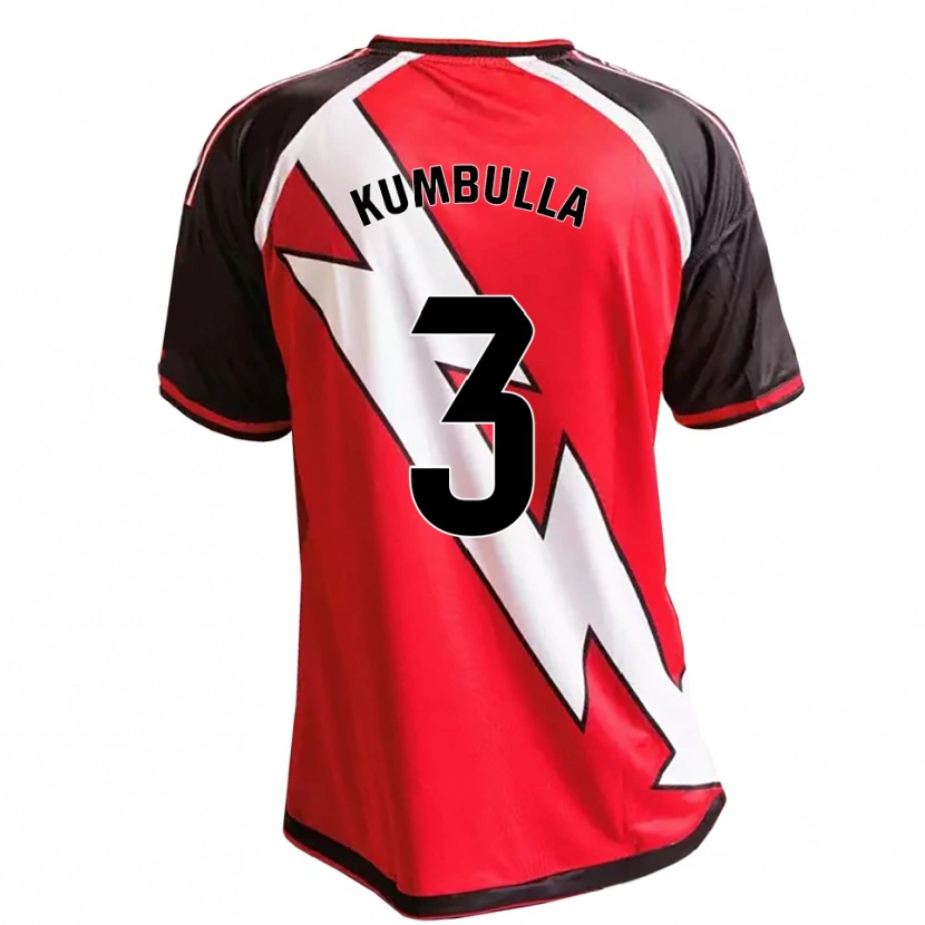 Danxen Kid Marash Kumbulla #3 Red Black White Away Jersey 2026/27 T-Shirt