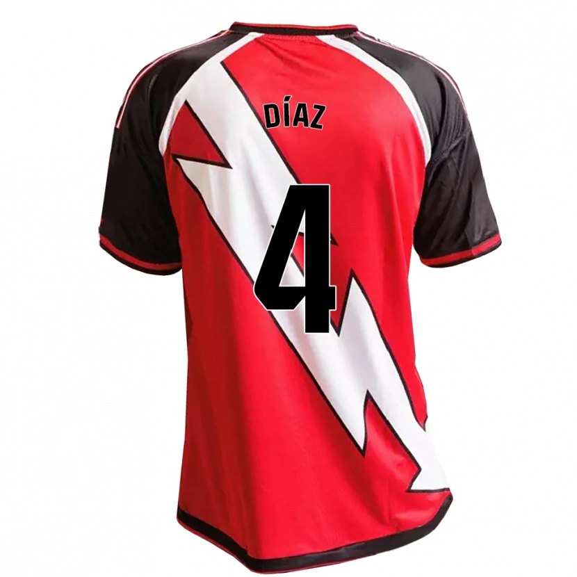 Danxen Kid Pedro Díaz #4 Red Black White Away Jersey 2026/27 T-Shirt