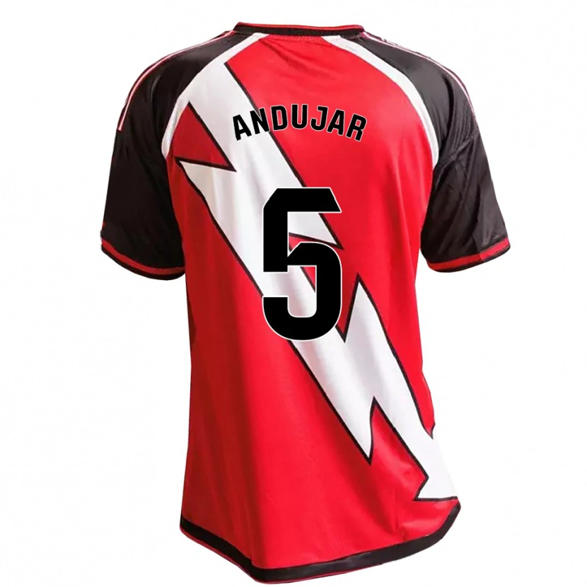 Danxen Kid Paula Andújar #5 Red Black White Away Jersey 2026/27 T-Shirt