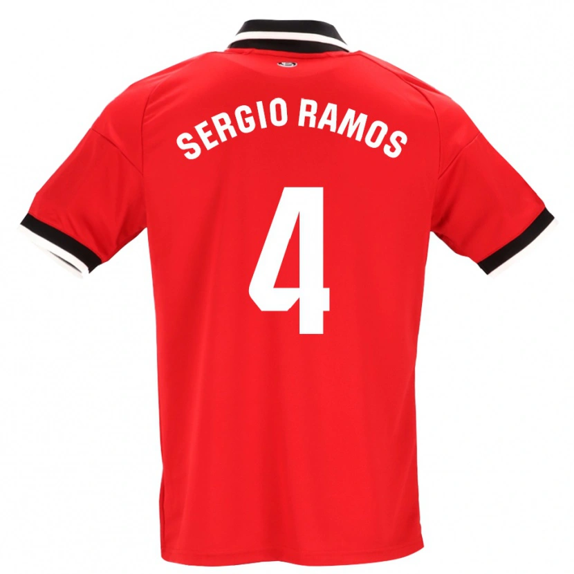 Danxen Kid Sergio Ramos #4 Black White Red Away Jersey 2026/27 T-Shirt
