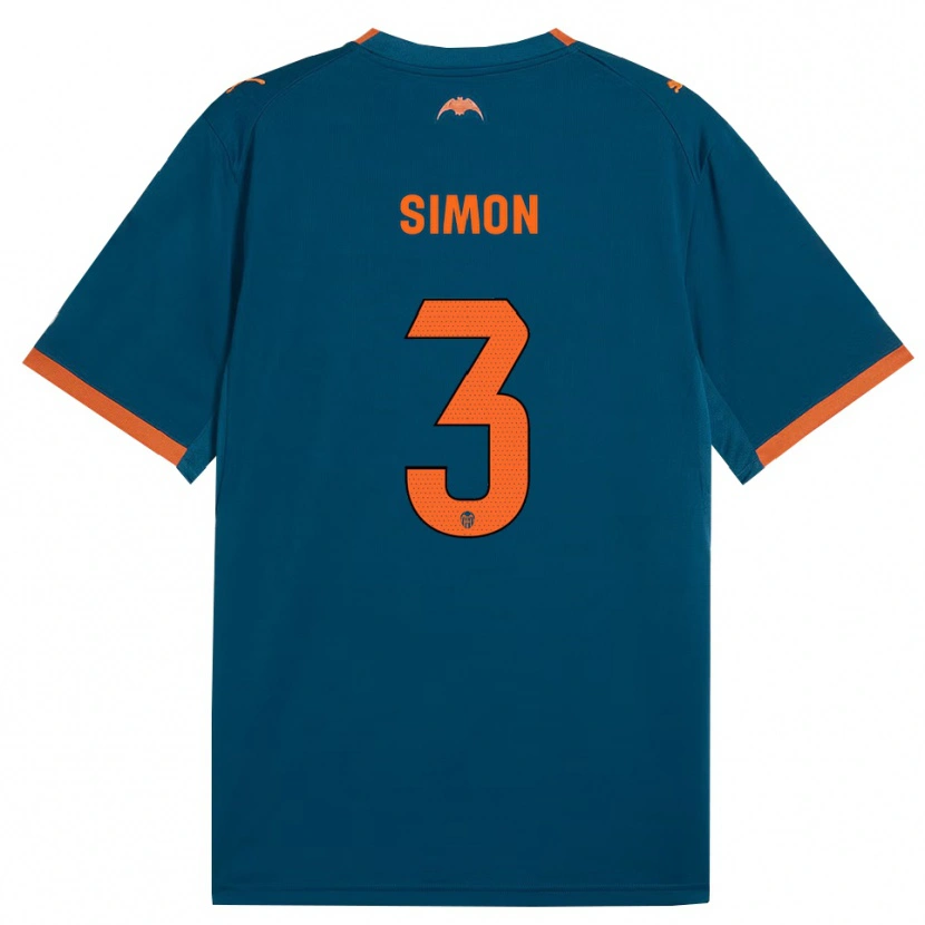 Danxen Kid Bénédicte Simon #3 Steel Blue Orange Away Jersey 2026/27 T-Shirt