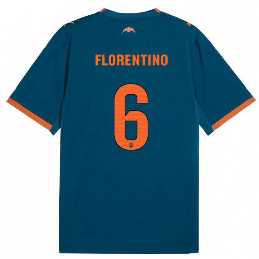 Danxen Kid Claudia Florentino #6 Steel Blue Orange Away Jersey 2026/27 T-Shirt