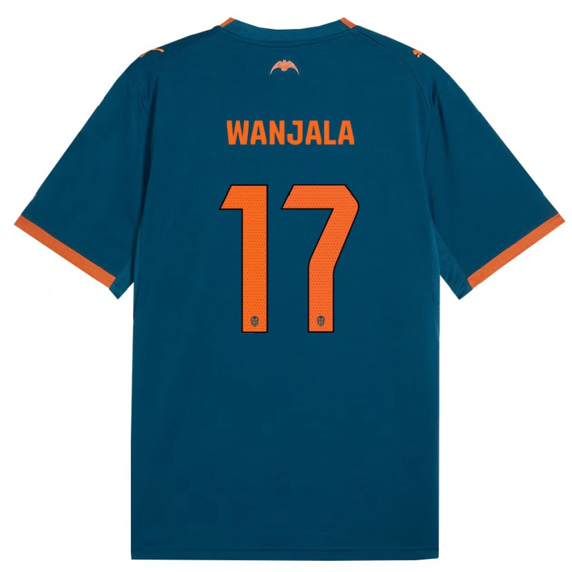 Danxen Kid Amos Wanjala #17 Steel Blue Orange Away Jersey 2026/27 T-Shirt