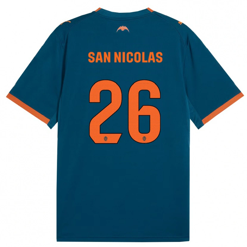 Danxen Kid Olga San Nicolas #26 Steel Blue Orange Away Jersey 2026/27 T-Shirt