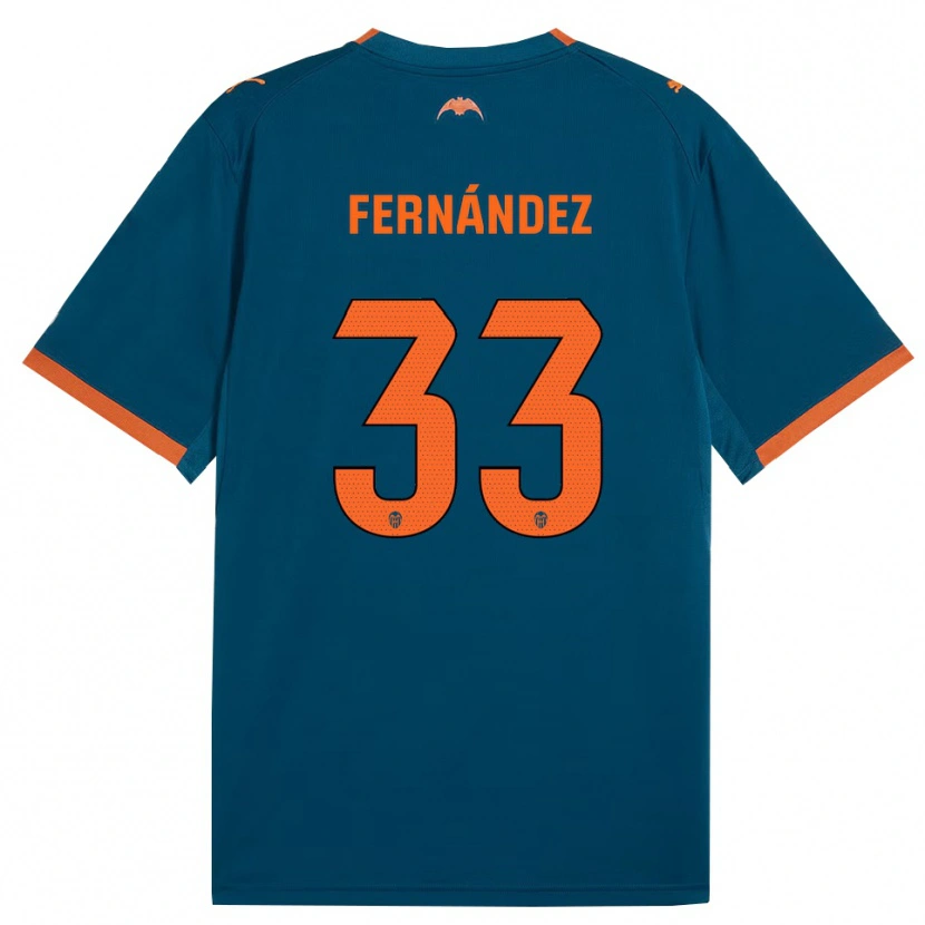 Danxen Kid Hugo Fernández #33 Steel Blue Orange Away Jersey 2026/27 T-Shirt