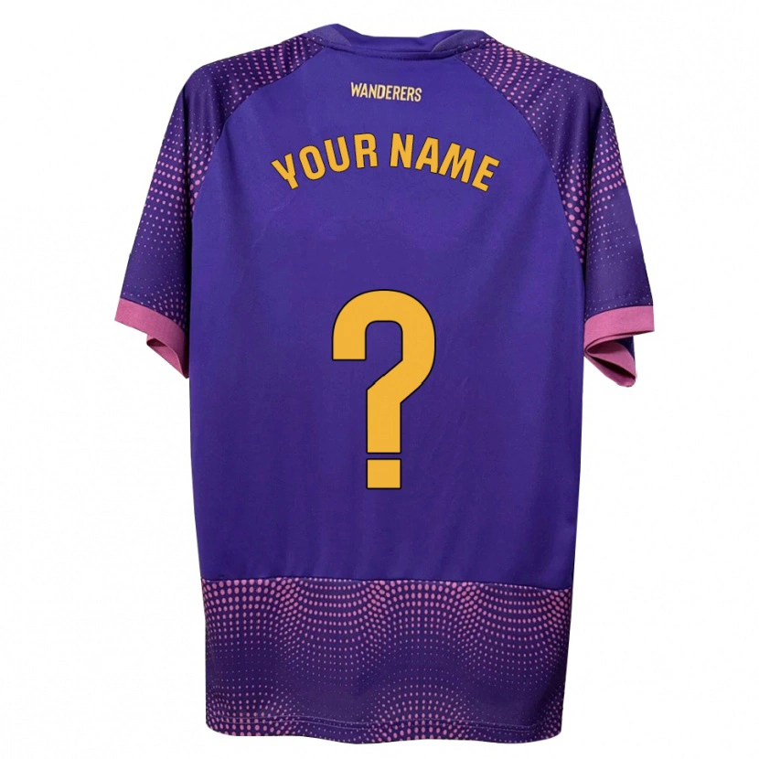 Danxen Kid Your Name #0 Purple White Pink Away Jersey 2026/27 T-Shirt