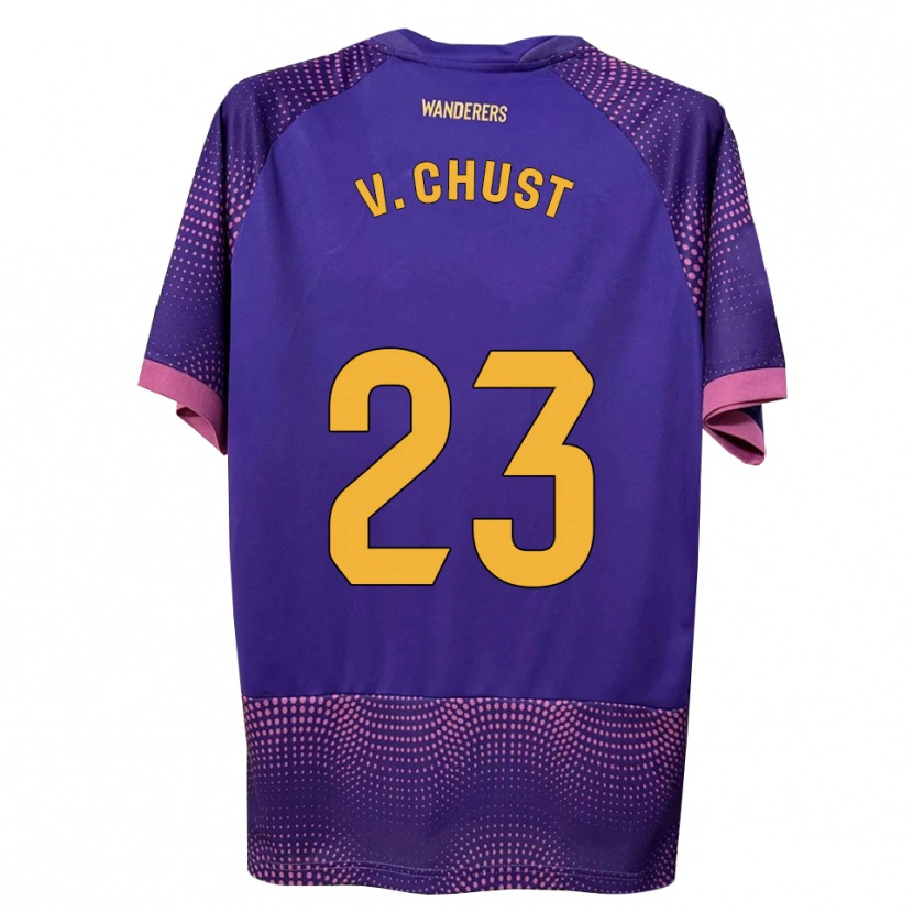 Danxen Kid Víctor Chust #23 Purple White Pink Away Jersey 2026/27 T-Shirt