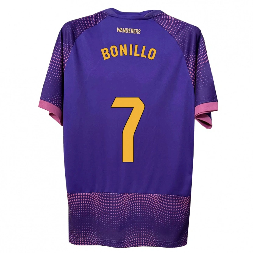 Danxen Kid Haizam Bonillo #7 Purple White Pink Away Jersey 2026/27 T-Shirt