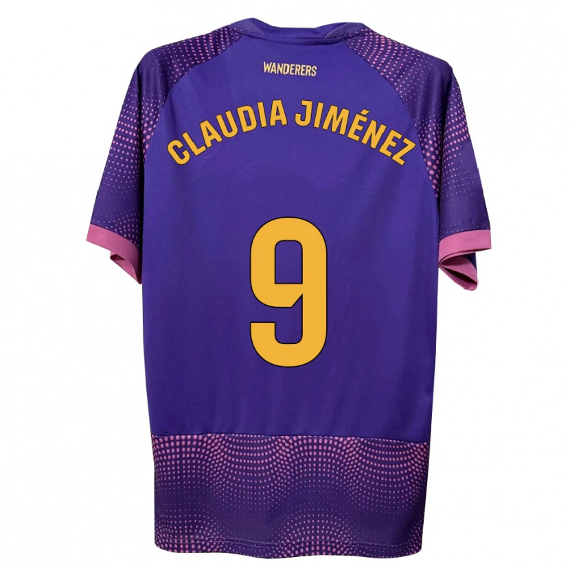 Danxen Kid Claudia Jiménez Gutiérrez #9 Purple White Pink Away Jersey 2026/27 T-Shirt