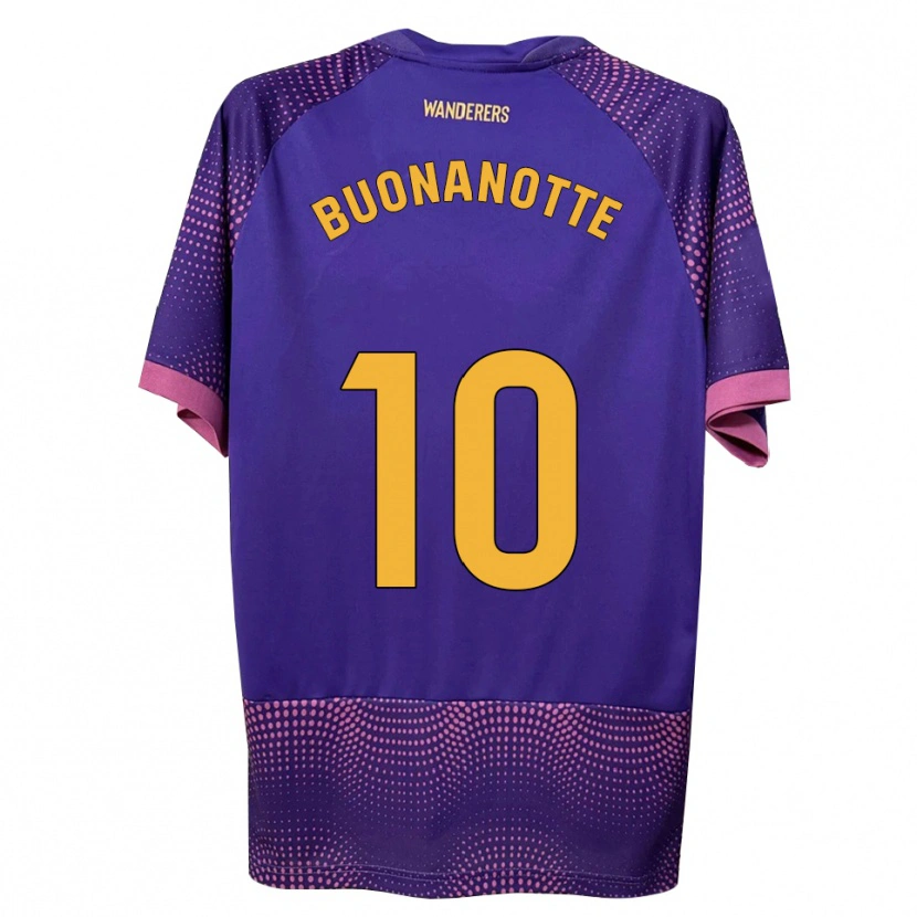 Danxen Kid Facundo Buonanotte #10 Purple White Pink Away Jersey 2026/27 T-Shirt