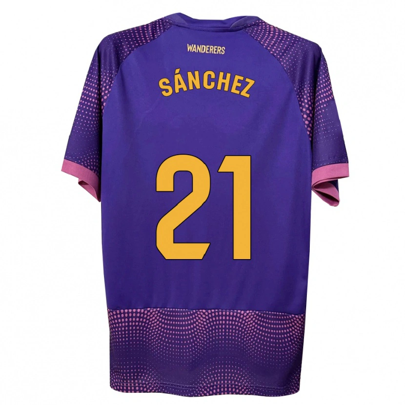 Danxen Kid Álex Sánchez #21 Purple White Pink Away Jersey 2026/27 T-Shirt