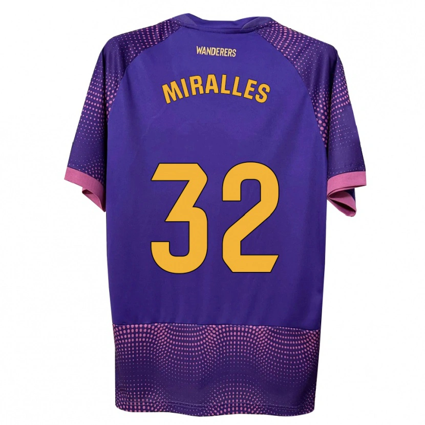 Danxen Kid Álvaro Miralles #32 Purple White Pink Away Jersey 2026/27 T-Shirt