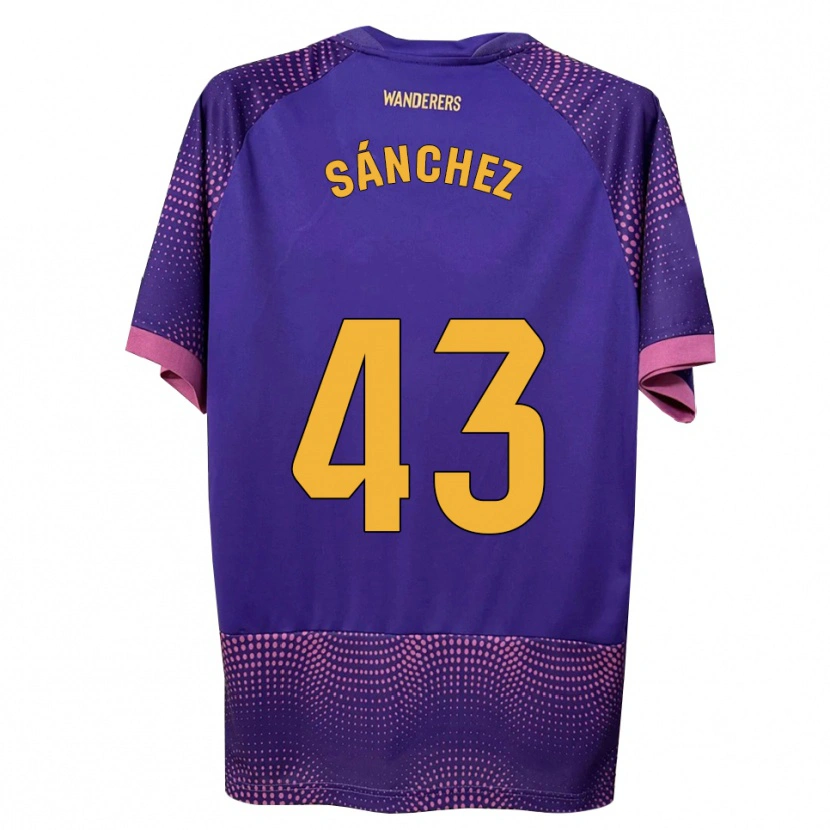 Danxen Kid Diego Sánchez #43 Purple White Pink Away Jersey 2026/27 T-Shirt