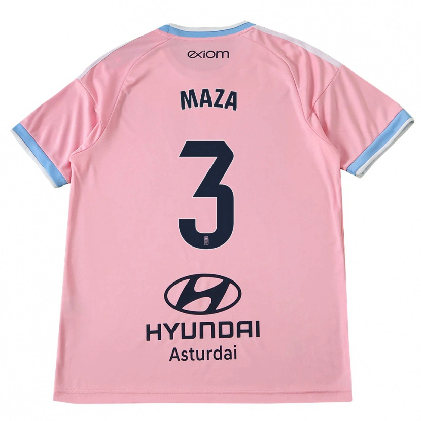 Danxen Kid Óscar Maza #3 Cornflower Blue Pink Away Jersey 2026/27 T-Shirt