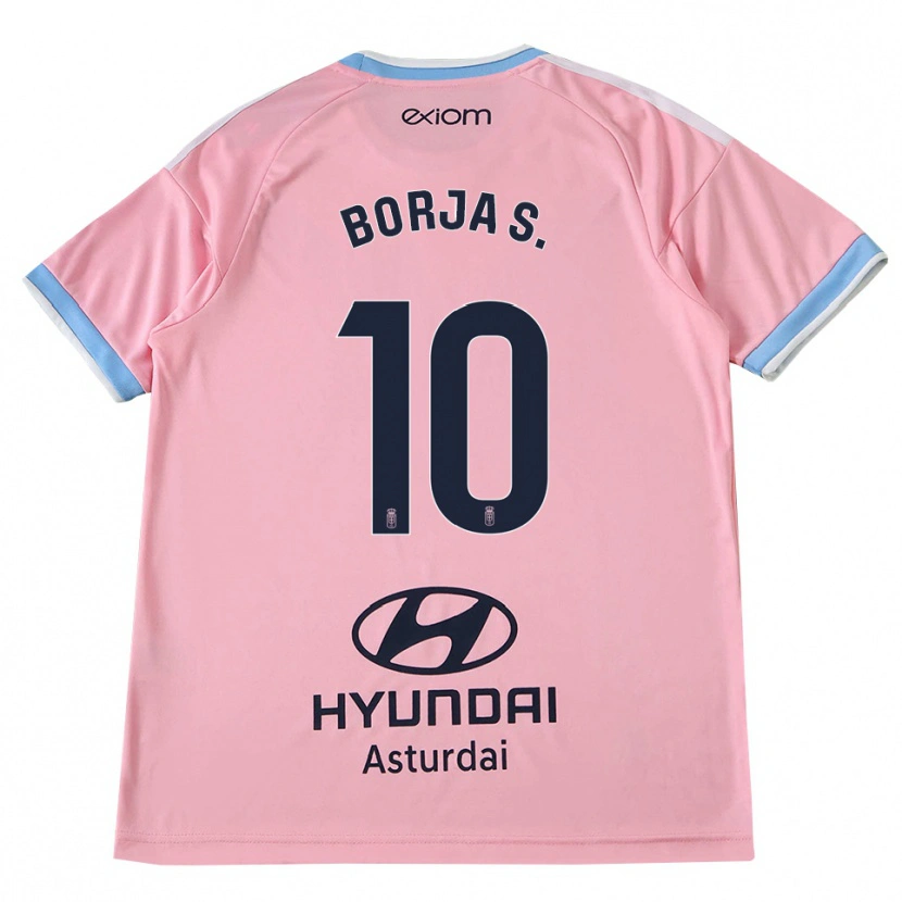 Danxen Kid Borja Sánchez #10 Cornflower Blue Pink Away Jersey 2026/27 T-Shirt