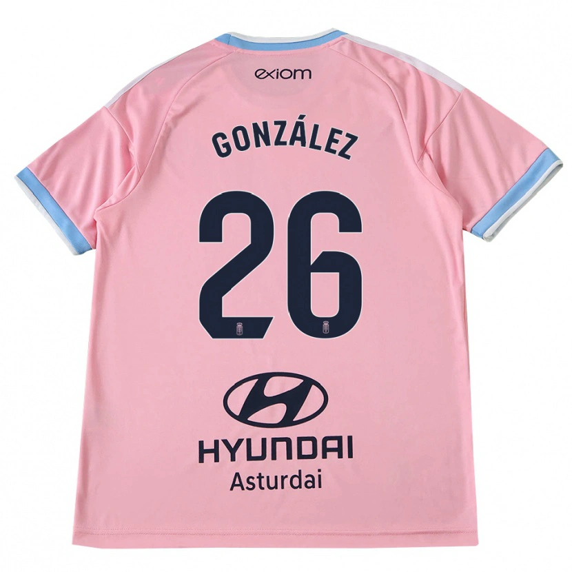 Danxen Kid Miguel González #26 Cornflower Blue Pink Away Jersey 2026/27 T-Shirt