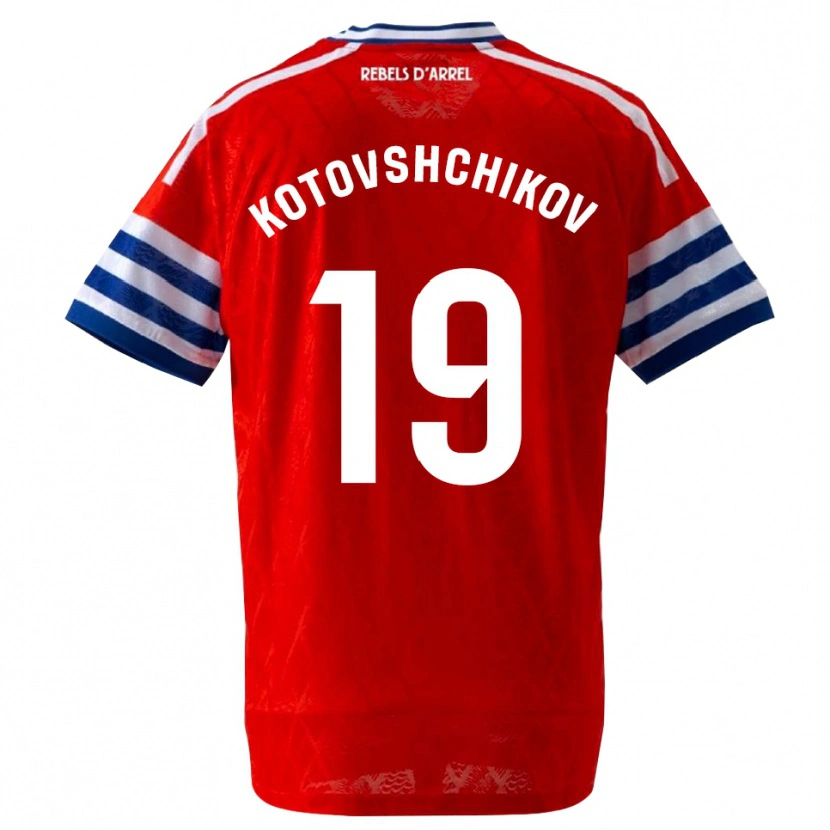 Danxen Kid Makar Kotovshchikov #19 Royal Blue Red Away Jersey 2026/27 T-Shirt