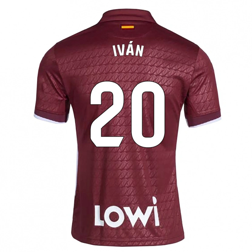 Danxen Kid Iván Azón #20 Dark Red White Away Jersey 2026/27 T-Shirt