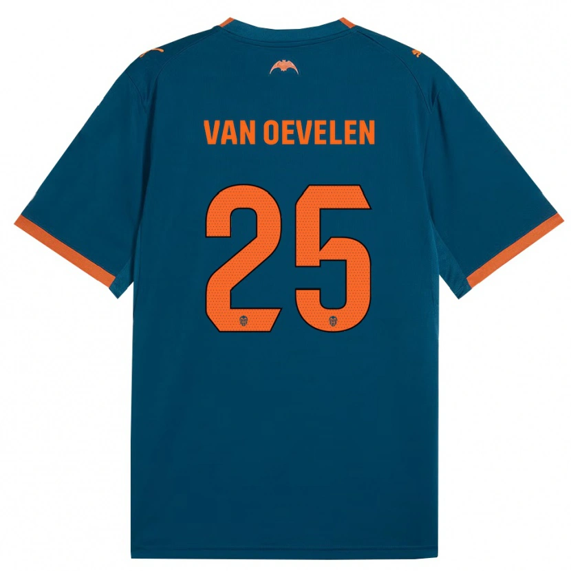 Danxen Men Kayne Van Oevelen #25 Steel Blue Orange Away Jersey 2026/27 T-Shirt