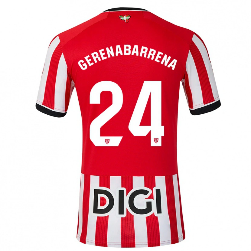 Danxen Men Beñat Gerenabarrena #24 Red Black White Home Jersey 2026/27 T-Shirt