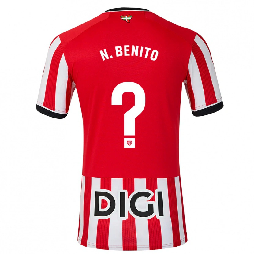 Danxen Men Nerea Benito Zaldibar #0 Red Black White Home Jersey 2026/27 T-Shirt