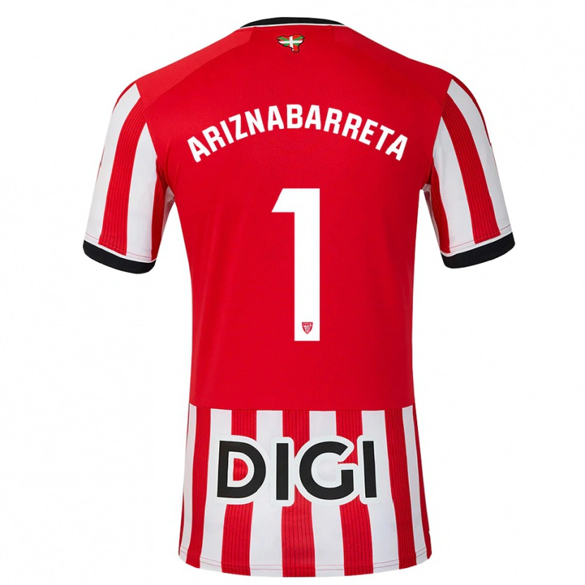 Danxen Men Oier Ariznabarreta #1 Red Black White Home Jersey 2026/27 T-Shirt
