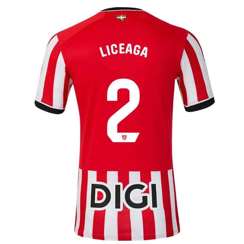 Danxen Men Urko Liceaga #2 Red Black White Home Jersey 2026/27 T-Shirt