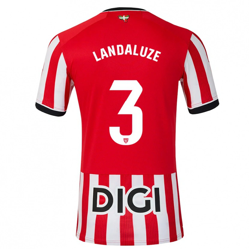 Danxen Men Naia Landaluze Marquínez #3 Red Black White Home Jersey 2026/27 T-Shirt