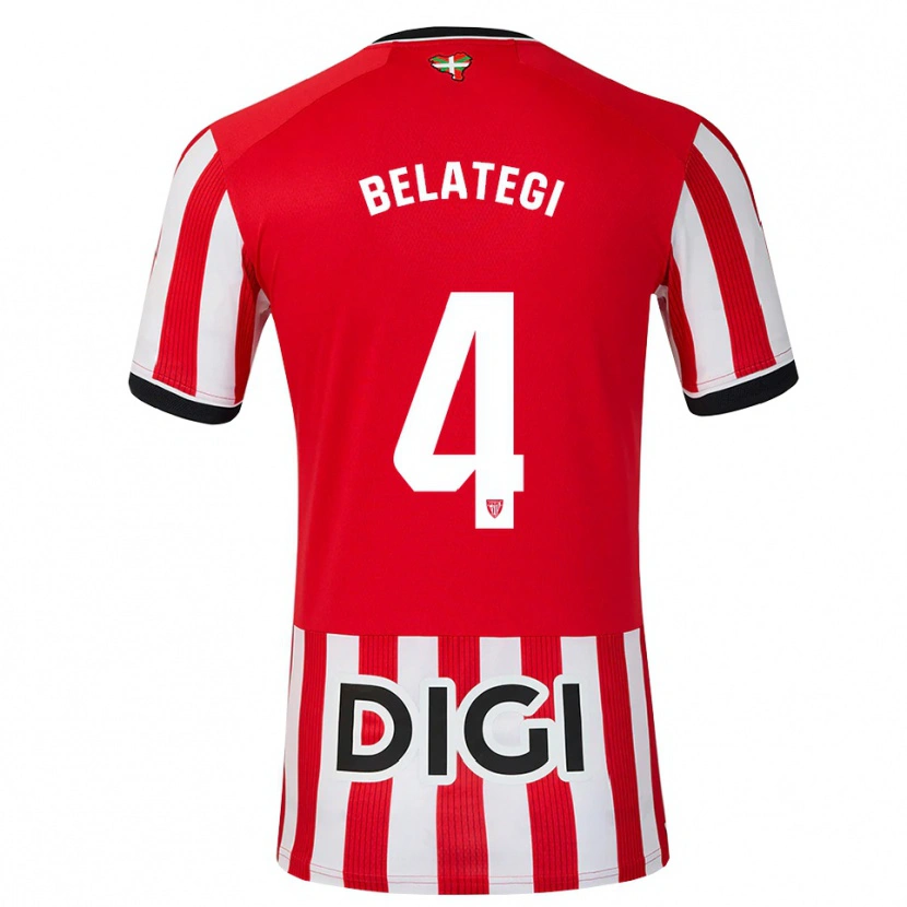 Danxen Men Danel Belategi #4 Red Black White Home Jersey 2026/27 T-Shirt