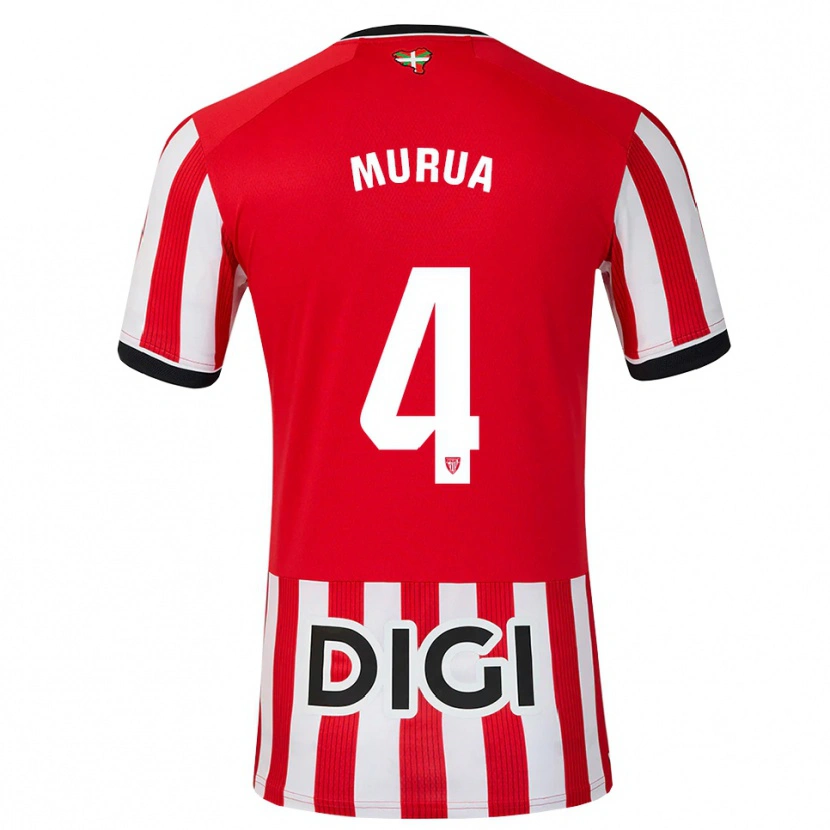 Danxen Men Garazi Murua Astorkiza #4 Red Black White Home Jersey 2026/27 T-Shirt
