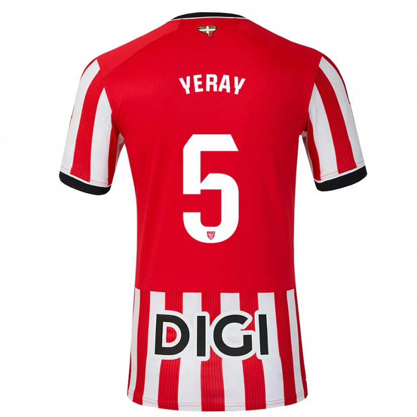 Danxen Men Yeray Álvarez #5 Red Black White Home Jersey 2026/27 T-Shirt