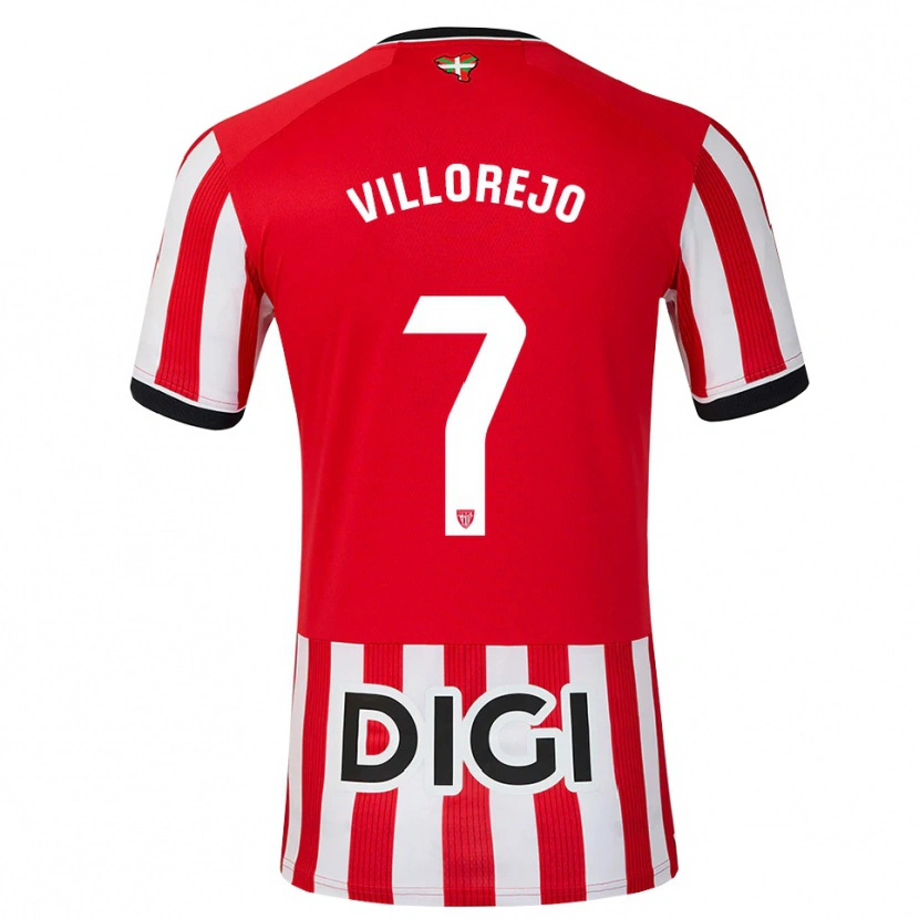 Danxen Men Ardaitz Villorejo #7 Red Black White Home Jersey 2026/27 T-Shirt
