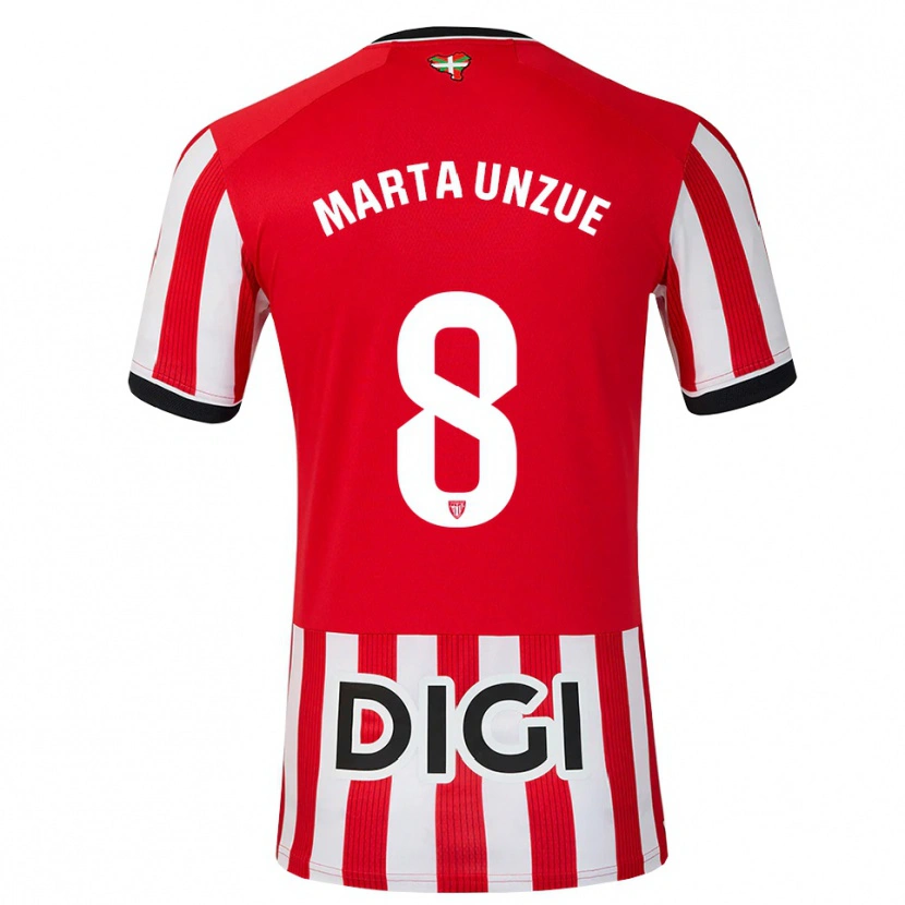 Danxen Men Marta Unzué Urdániz #8 Red Black White Home Jersey 2026/27 T-Shirt
