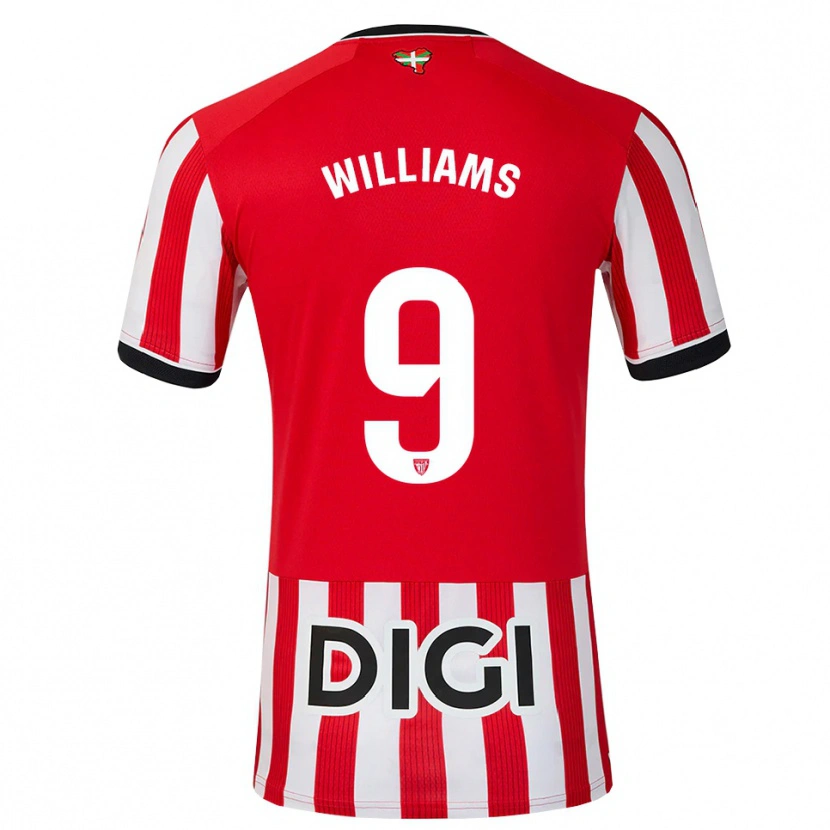 Danxen Men Iñaki Williams #9 Red Black White Home Jersey 2026/27 T-Shirt