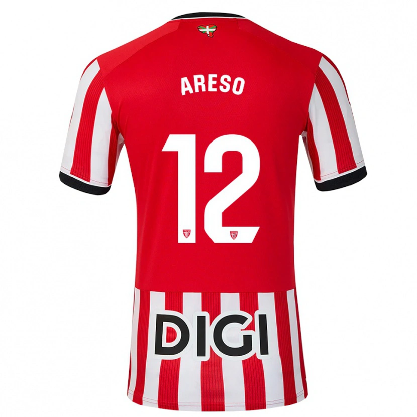 Danxen Men Jesús Areso #12 Red Black White Home Jersey 2026/27 T-Shirt