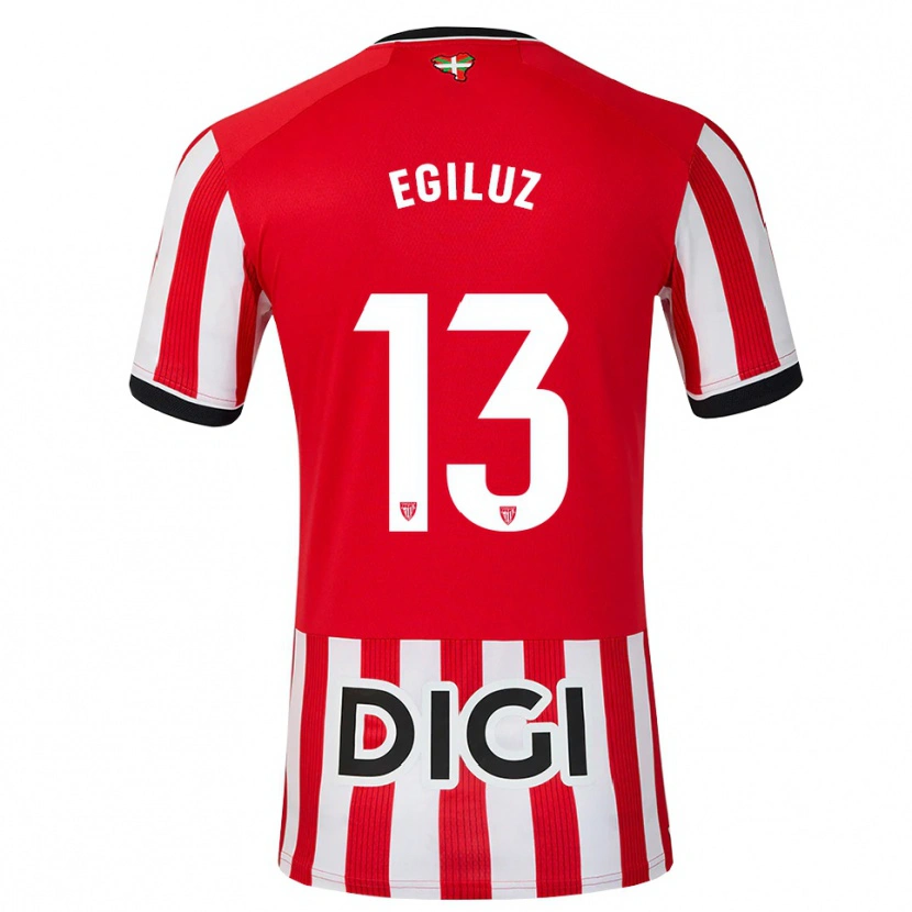 Danxen Men Unai Egiluz #13 Red Black White Home Jersey 2026/27 T-Shirt